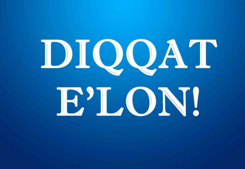 Diqqat e'lon!